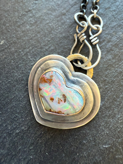 Heart Opal Necklace