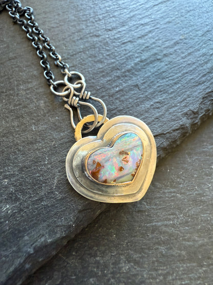 Heart Opal Necklace