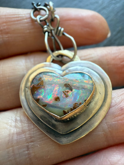 Heart Opal Necklace