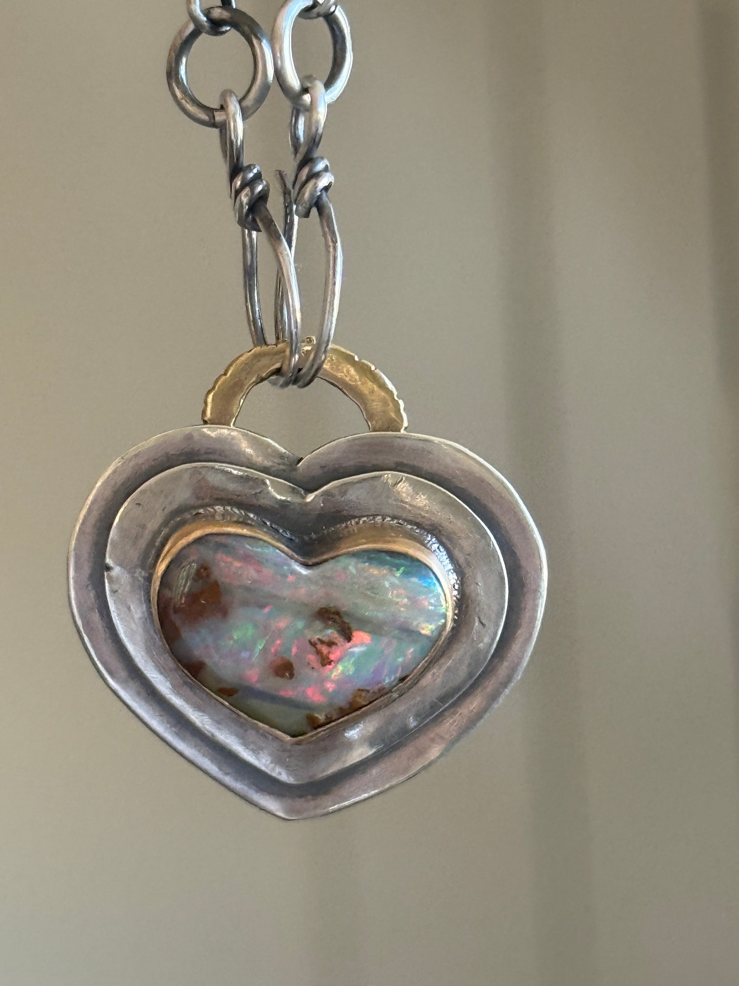Heart Opal Necklace