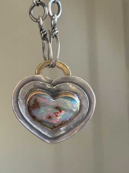 Heart Opal Necklace