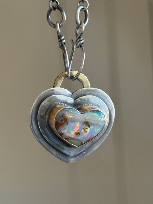 Heart Opal Necklace