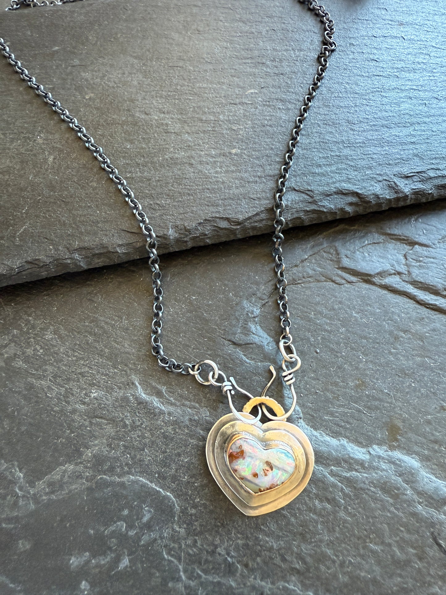 Heart Opal Necklace