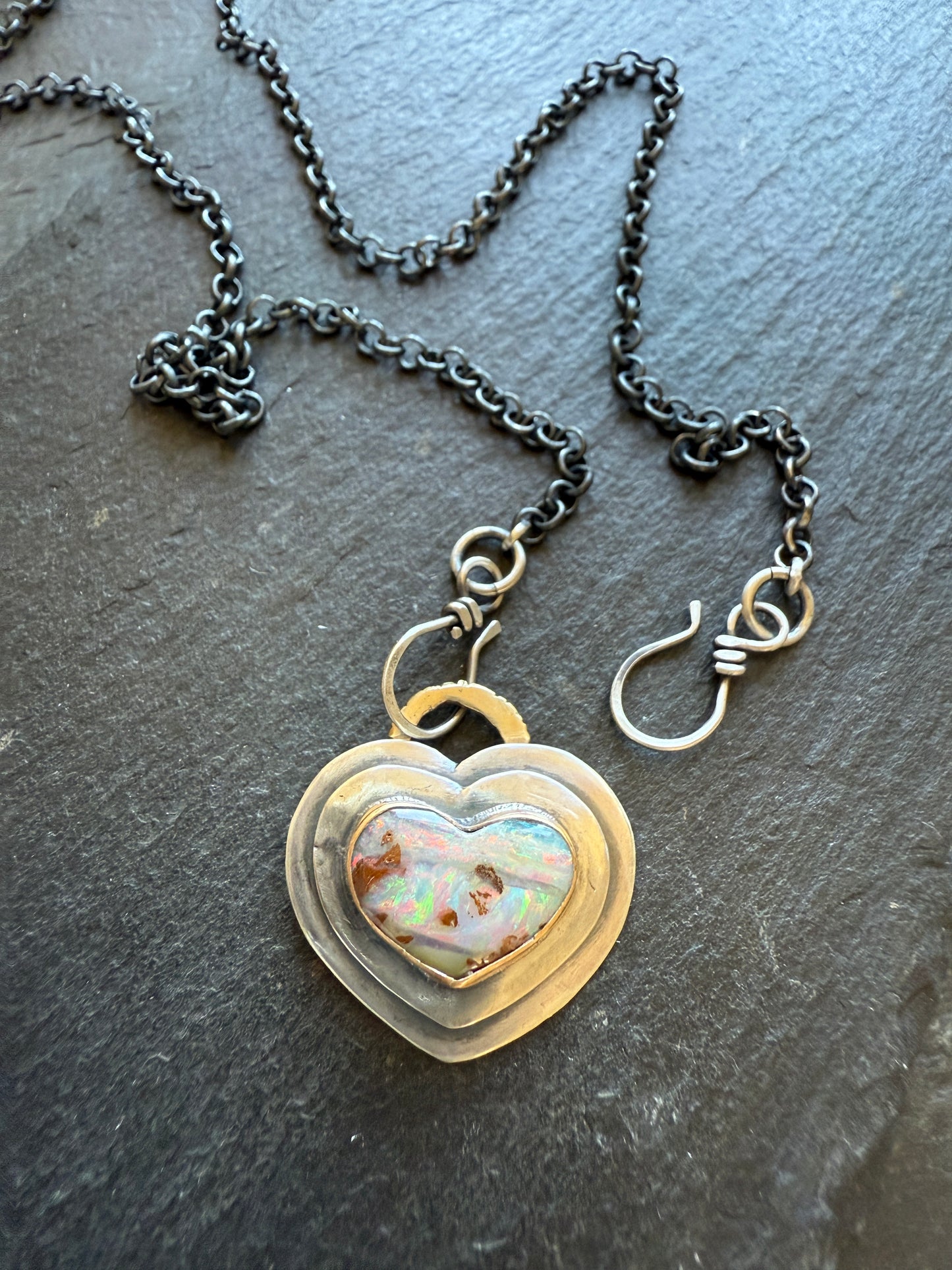 Heart Opal Necklace