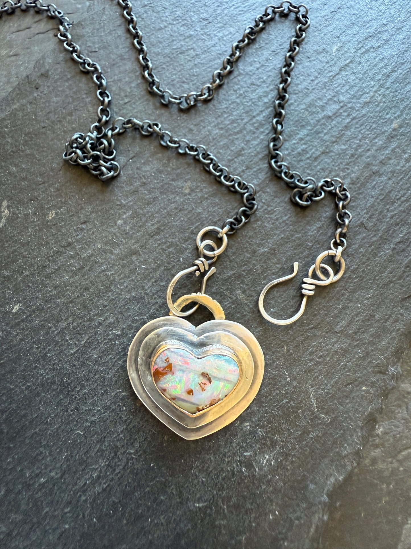 Heart Opal Necklace