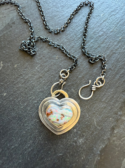 Heart Opal Necklace