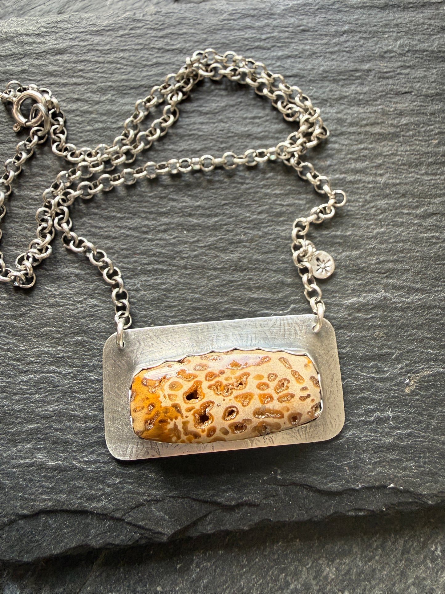 Fossilised Palm Root Pendant