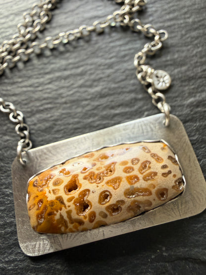 Fossilised Palm Root Pendant