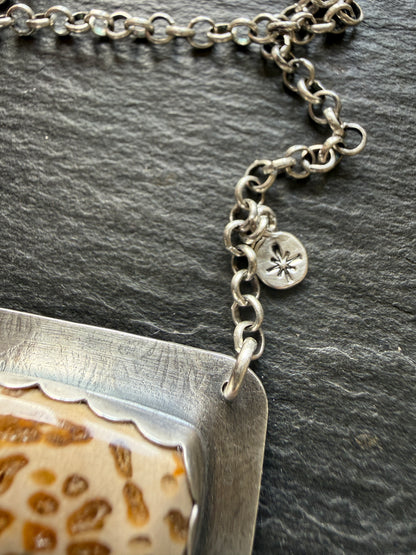 Fossilised Palm Root Pendant