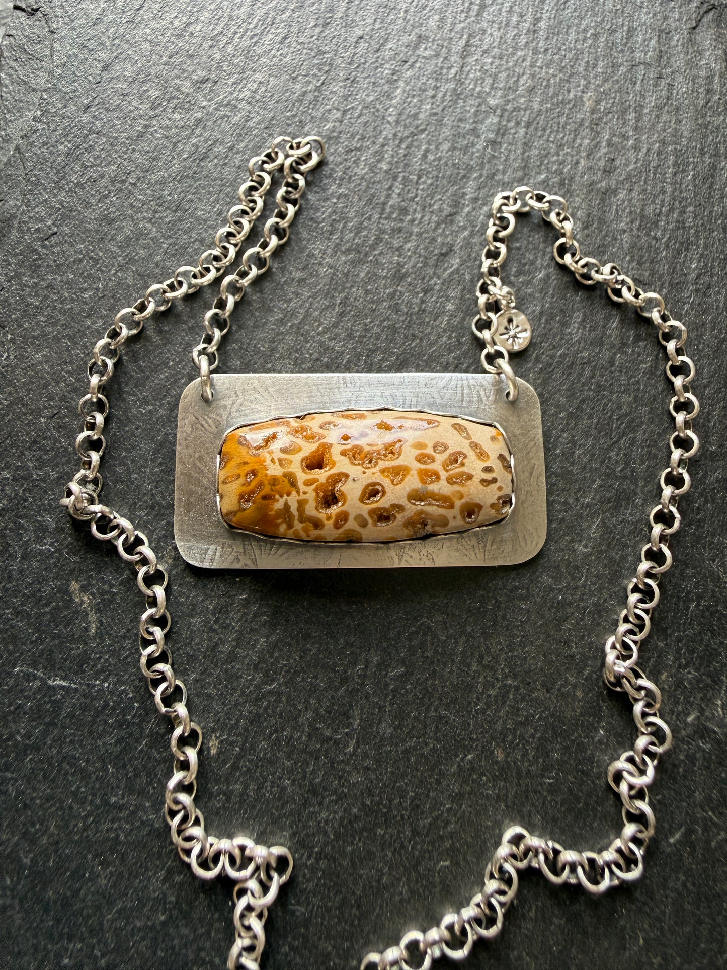 Fossilised Palm Root Pendant