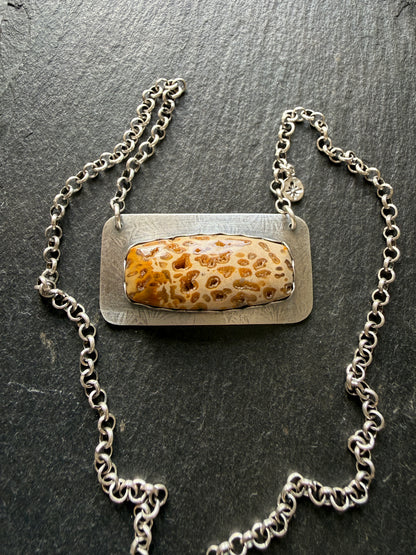 Fossilised Palm Root Pendant