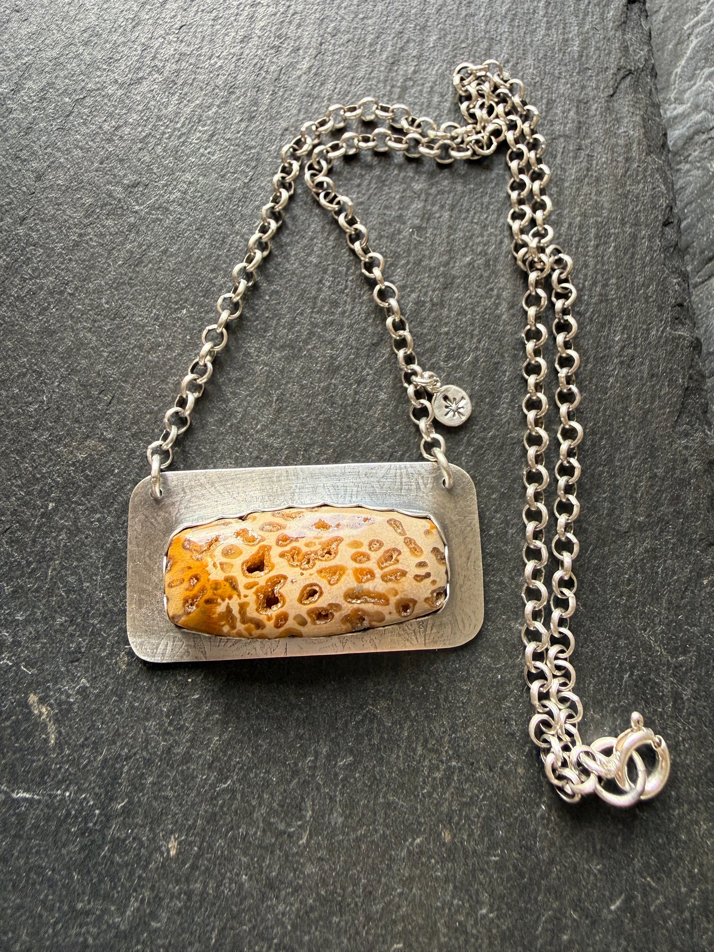 Fossilised Palm Root Pendant