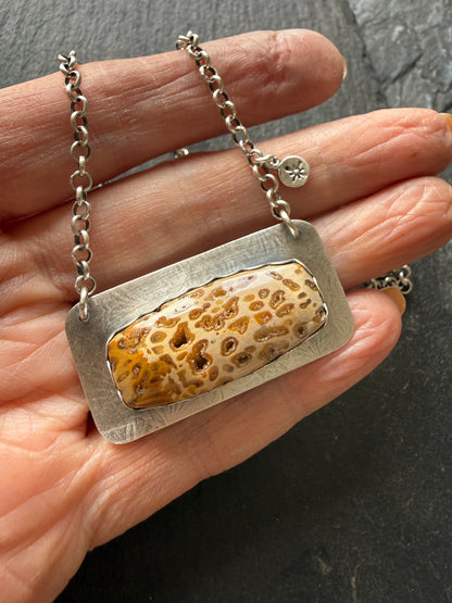 Fossilised Palm Root Pendant