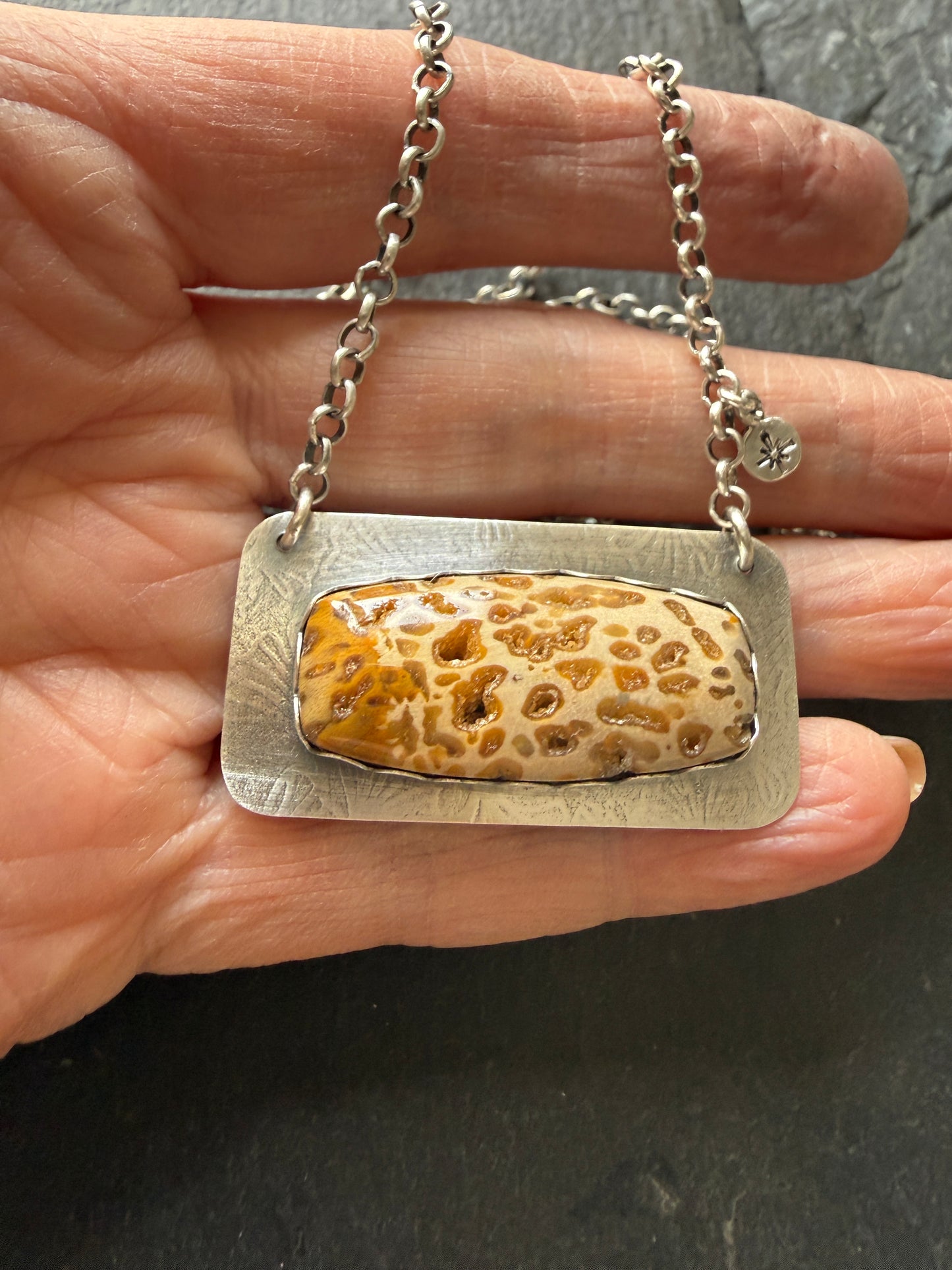 Fossilised Palm Root Pendant