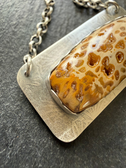 Fossilised Palm Root Pendant