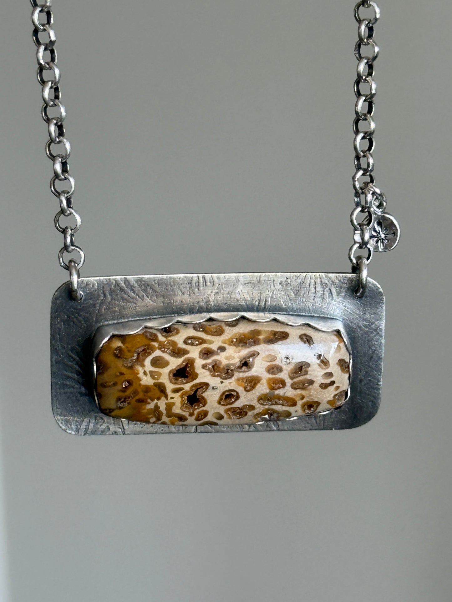 Fossilised Palm Root Pendant