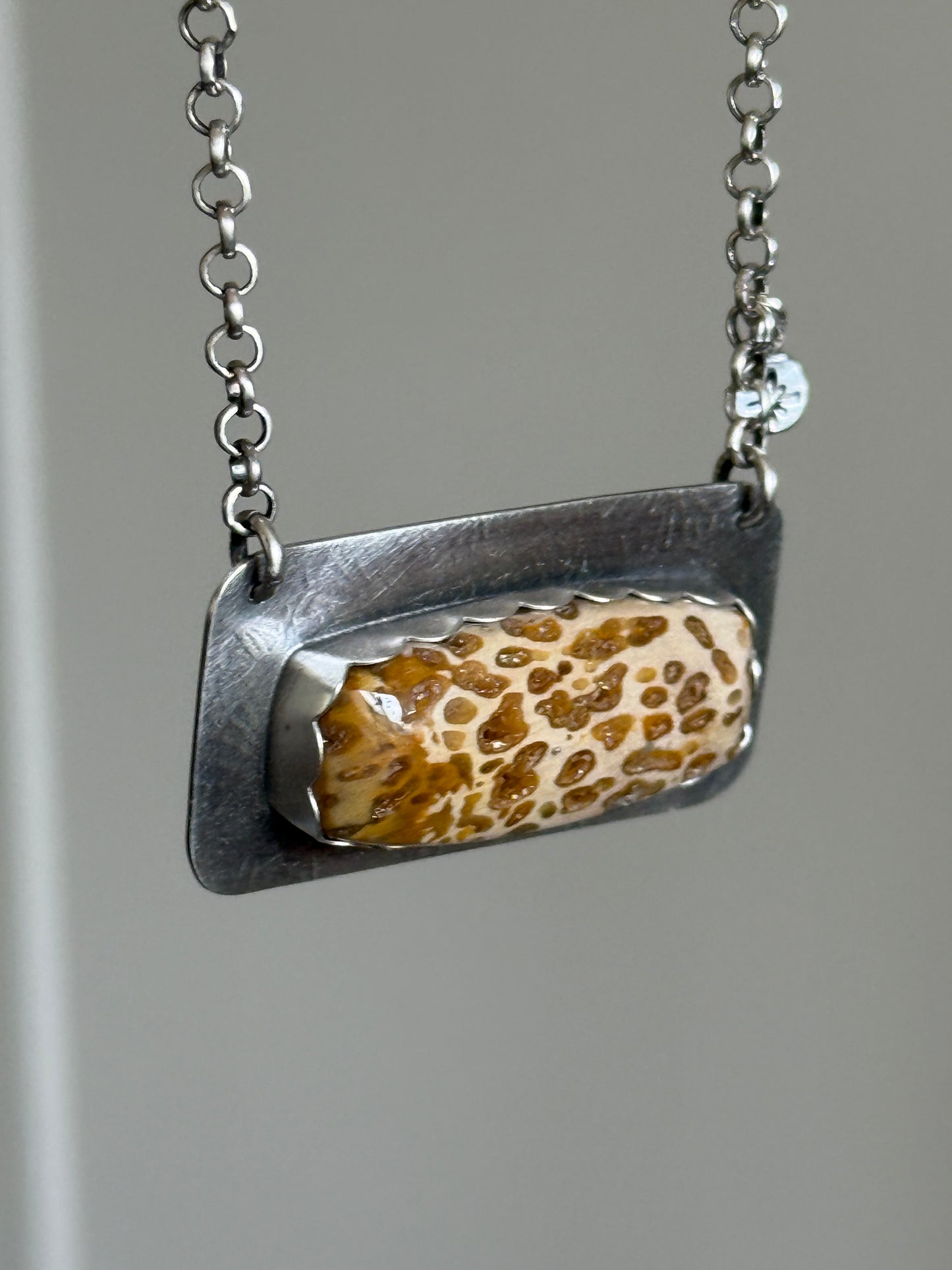 Fossilised Palm Root Pendant