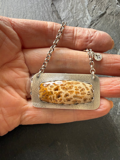Fossilised Palm Root Pendant