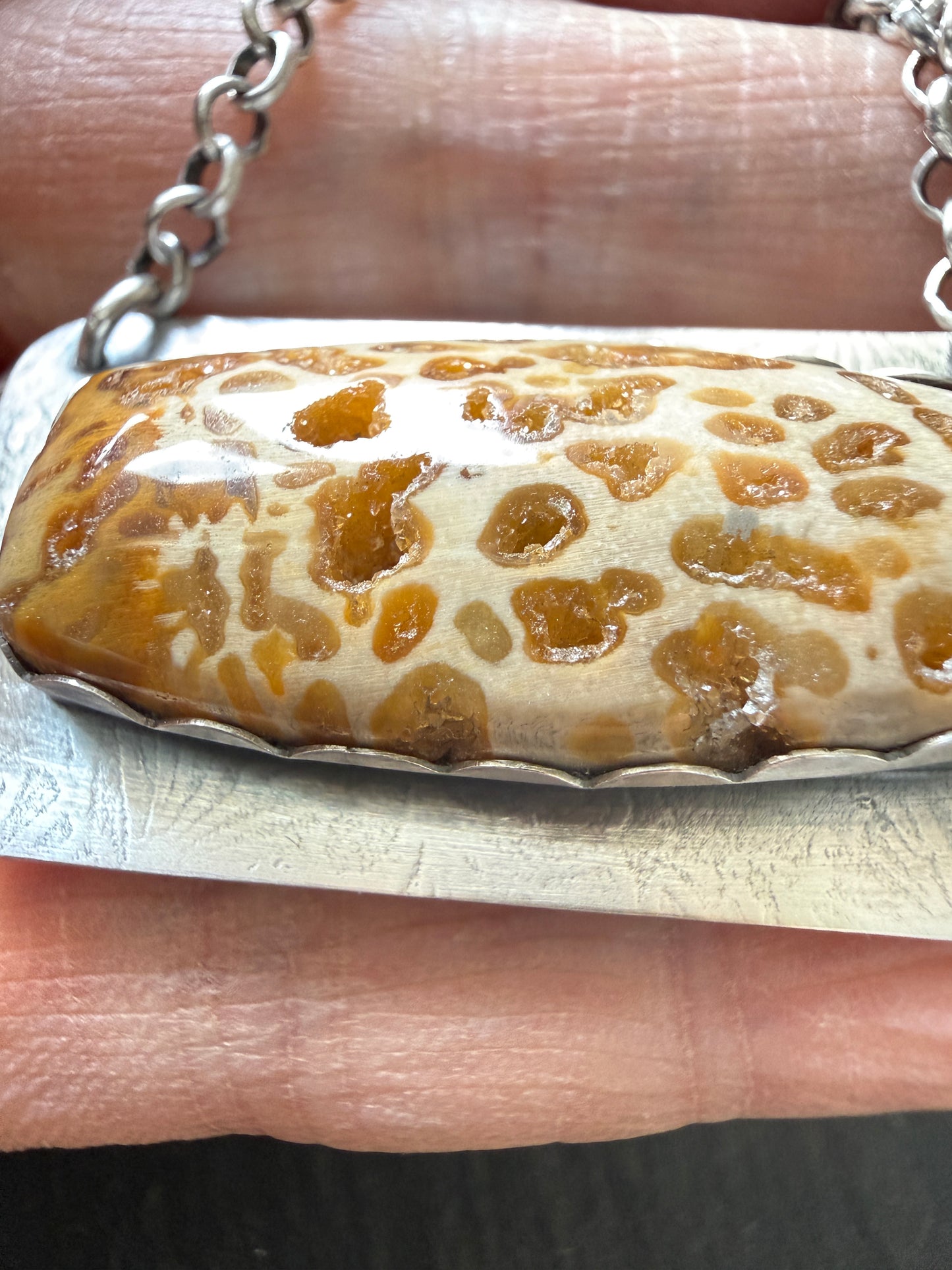 Fossilised Palm Root Pendant
