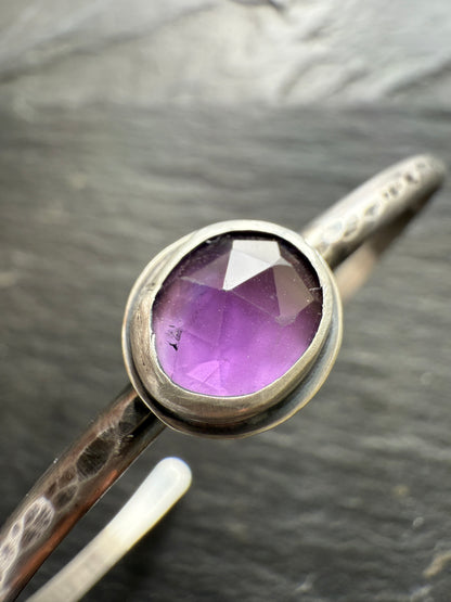 Purple Amethyst Cuff Bangle