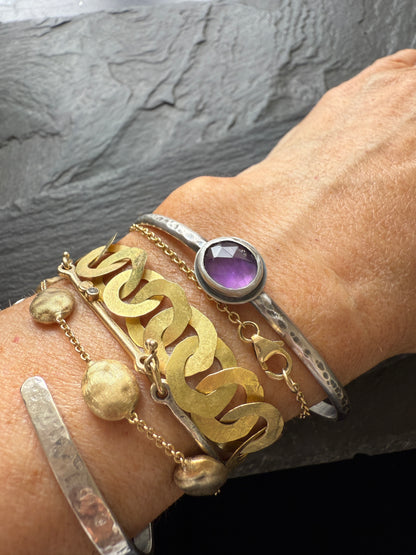 Purple Amethyst Cuff Bangle