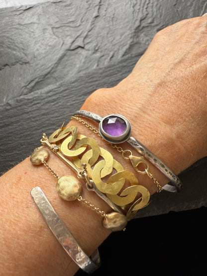 Purple Amethyst Cuff Bangle