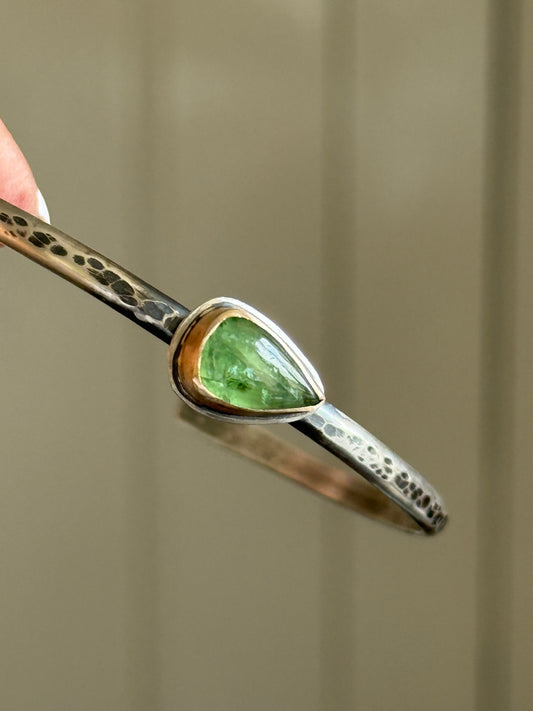Green Garnet Cuff Bangle
