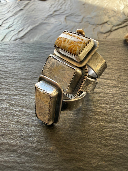 Fossilised Coral Ring (choose)