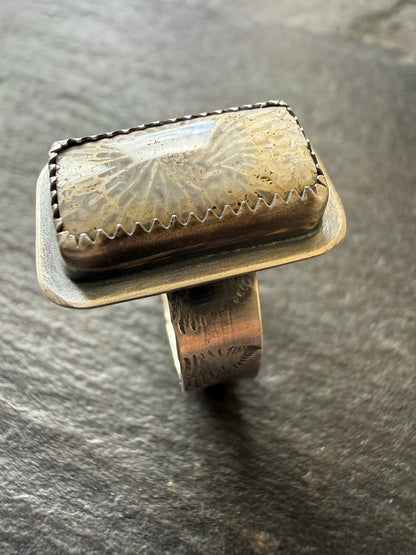 Fossilised Coral Ring (choose)