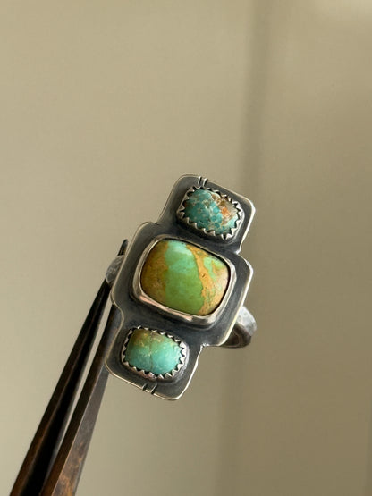 Turquoise Stone Ring US 7 1/4 / UK O