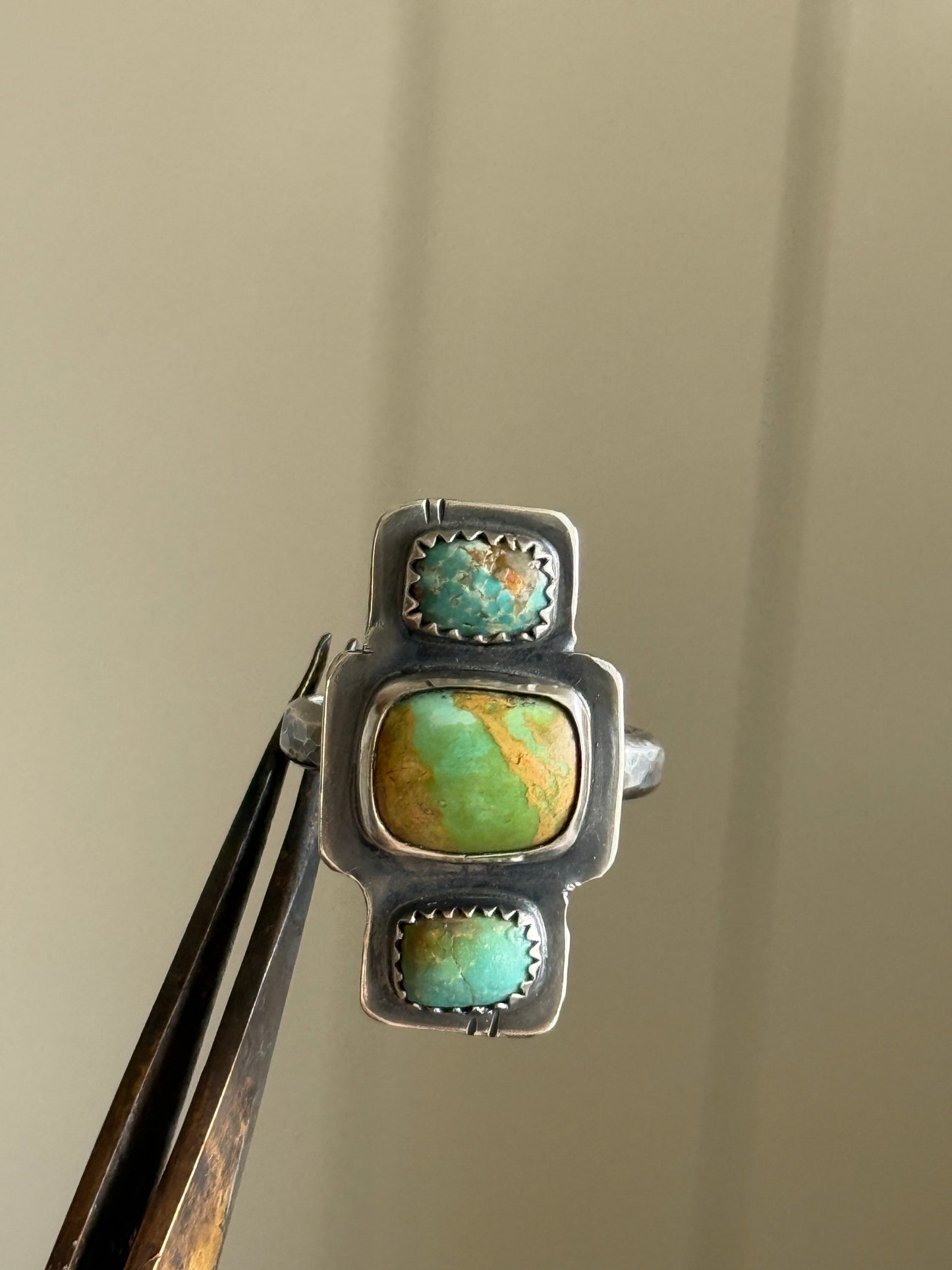 Turquoise Stone Ring US 7 1/4 / UK O