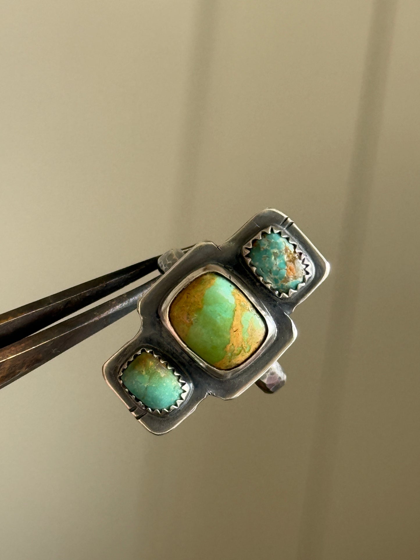 Turquoise Stone Ring US 7 1/4 / UK O