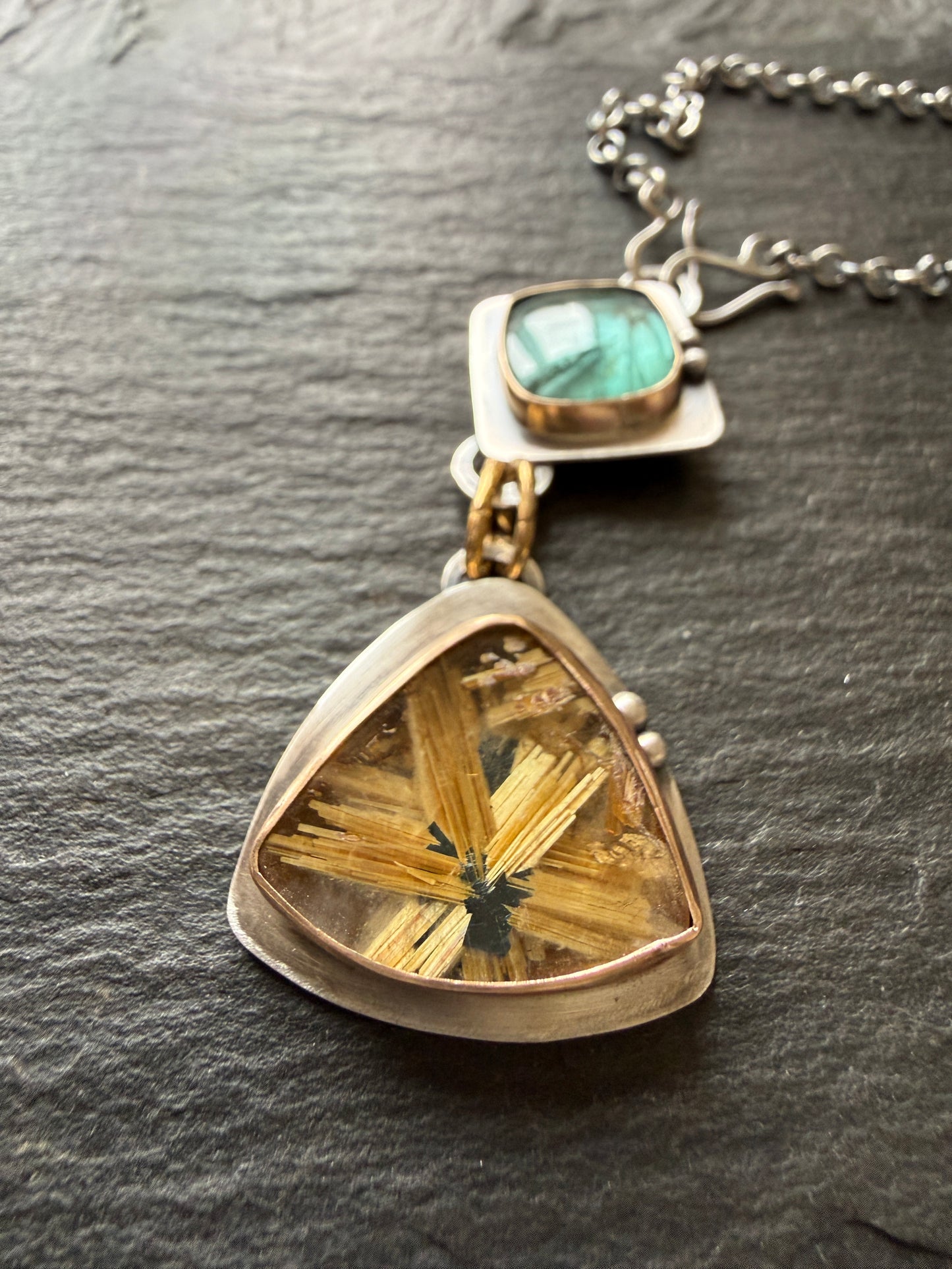 Rutile Quartz and Star Rutile Quartz Pendant