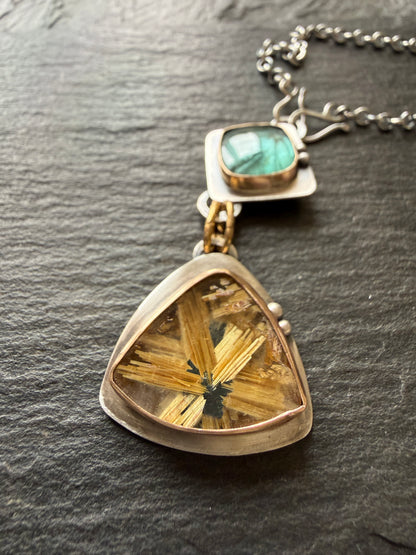 Rutile Quartz and Star Rutile Quartz Pendant