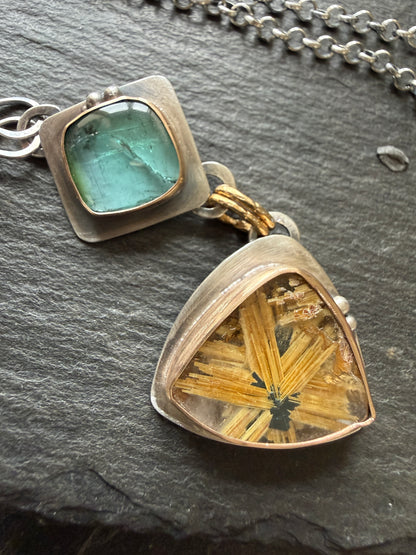 Rutile Quartz and Star Rutile Quartz Pendant
