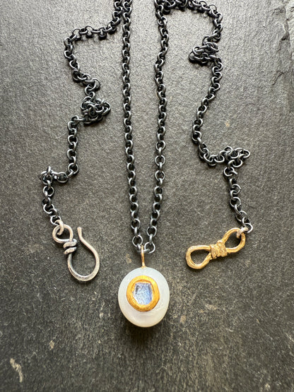 Freshwater Pearl & Tanzanite Pendant