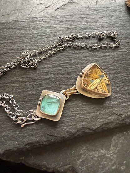 Rutile Quartz and Star Rutile Quartz Pendant