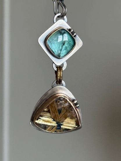 Rutile Quartz and Star Rutile Quartz Pendant