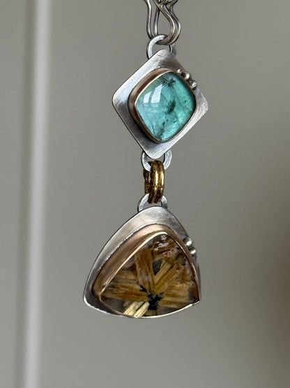 Rutile Quartz and Star Rutile Quartz Pendant