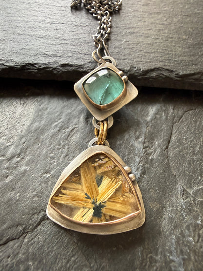 Rutile Quartz and Star Rutile Quartz Pendant