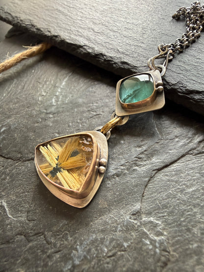 Rutile Quartz and Star Rutile Quartz Pendant