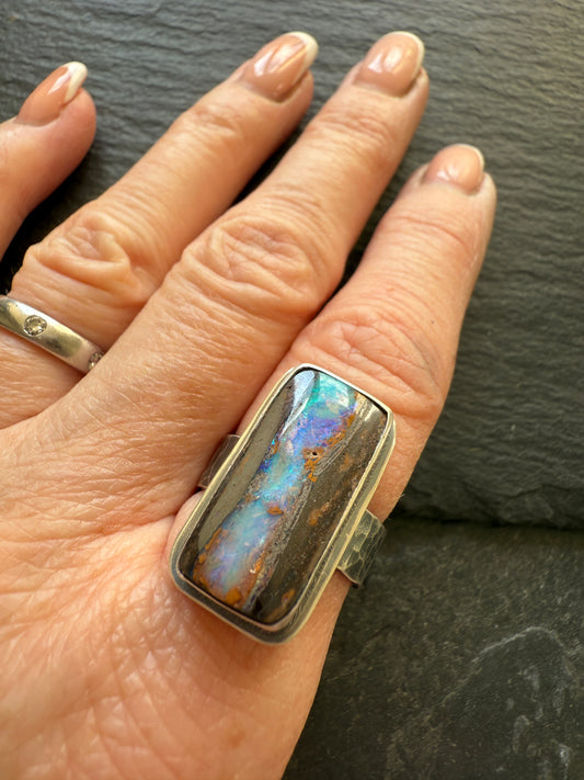 Boulder Opal Ring 7 1/2