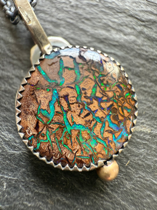 Koroit Opal Pendant Necklace