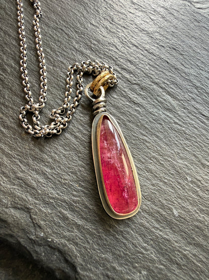 Rubelitte Tourmaline Pendant