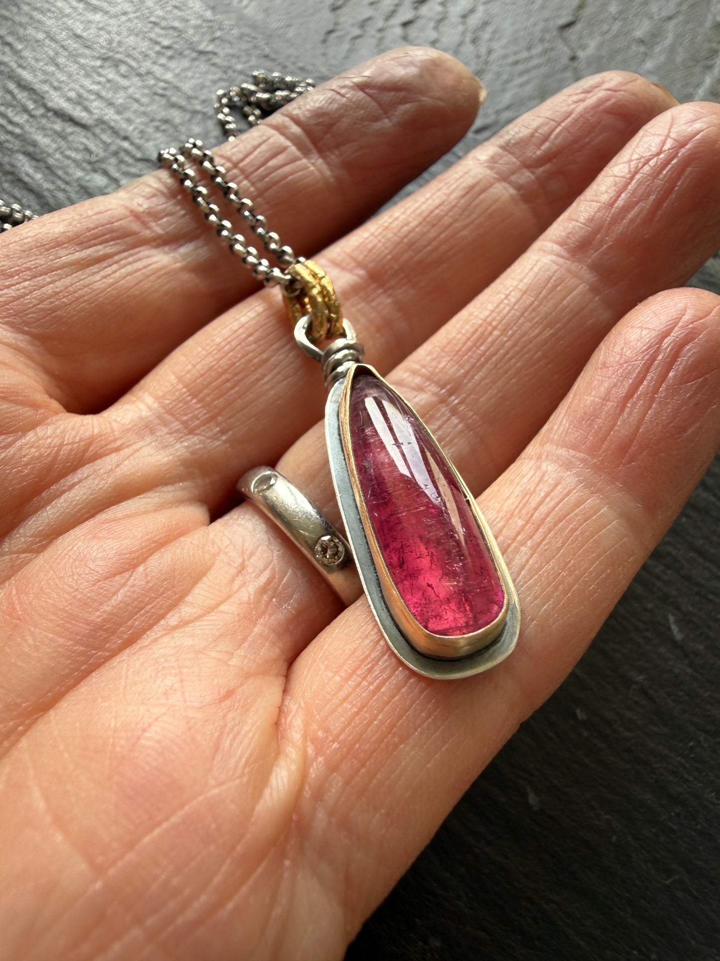Rubelitte Tourmaline Pendant