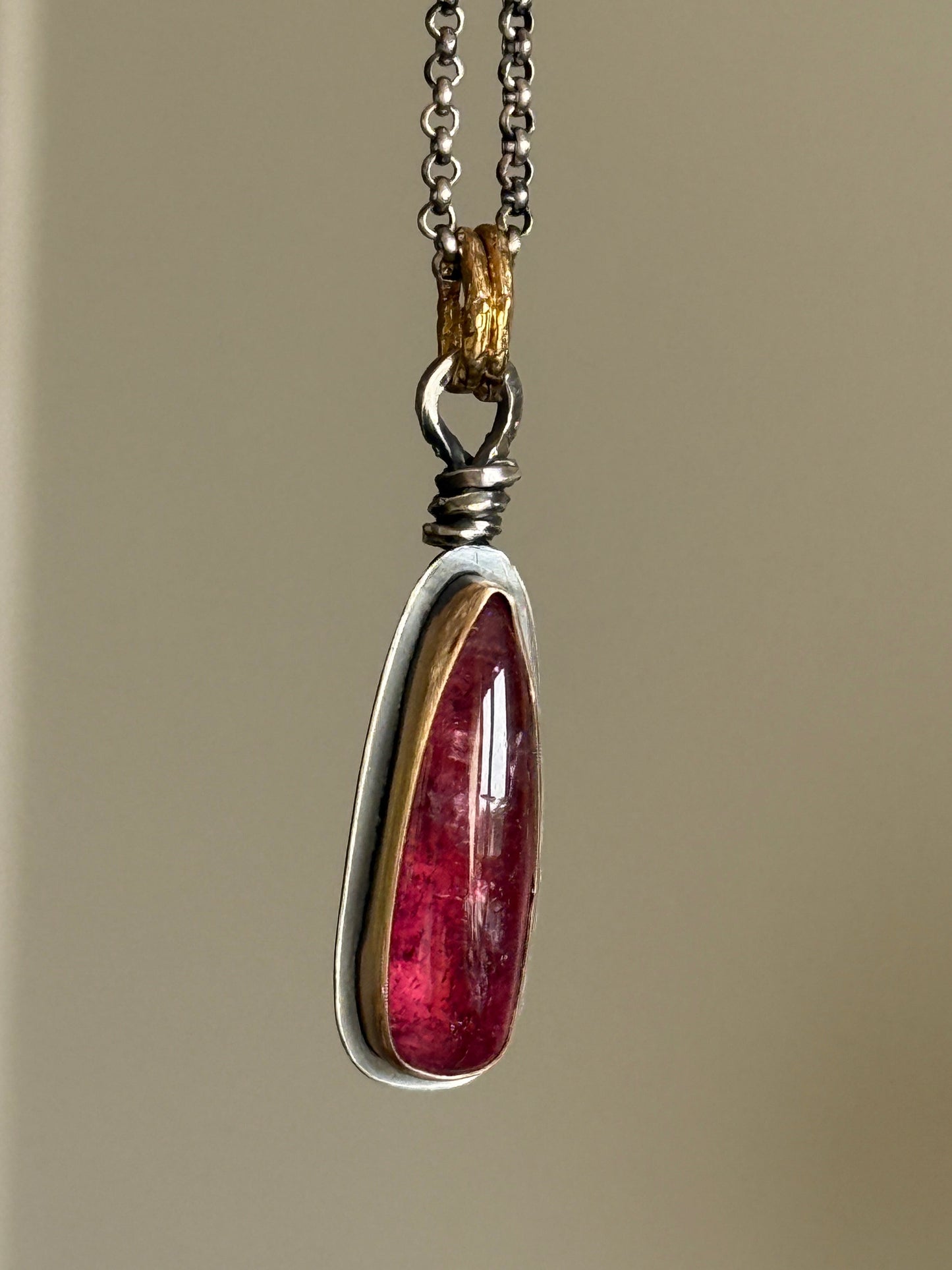 Rubelitte Tourmaline Pendant