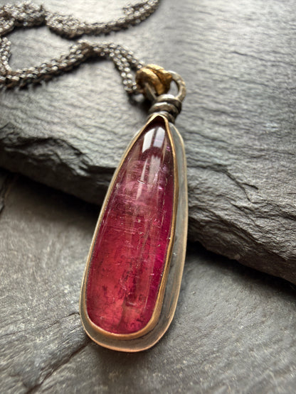 Rubelitte Tourmaline Pendant
