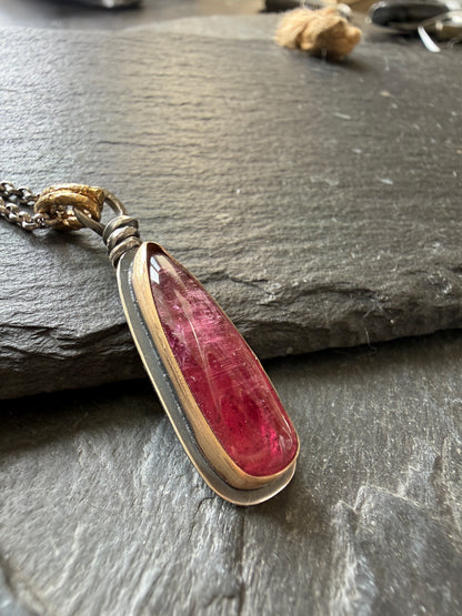 Rubelitte Tourmaline Pendant