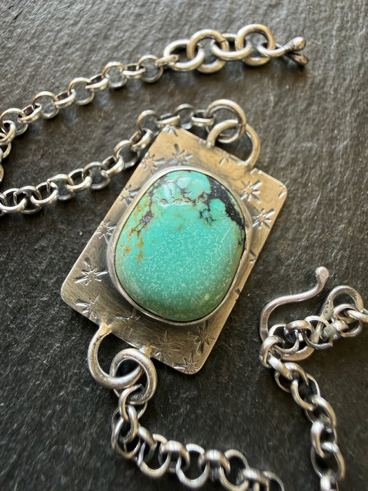 Turquoise and sterling bracelet