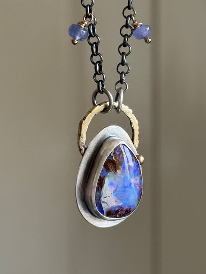 Mixed Metal Opal Necklace